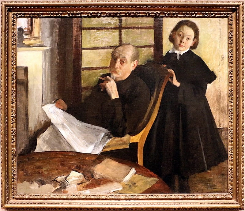 Ritratto di Henri Degas e sua nipote Lucia Degas (lo zio e la cugina dell'artista) - Art Institute of Chicago